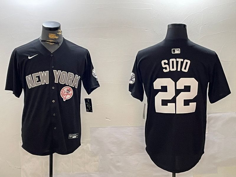 Men New York Yankees #22 Soto Black Game 2024 Nike MLB Jersey style 12022->new york yankees->MLB Jersey